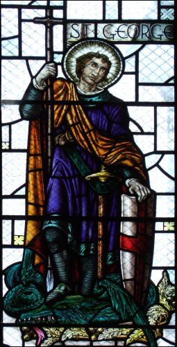 Saint George and the Dragon Stained Glass Window, Church of St Mary the Virgin, South Darley, Derbyshire